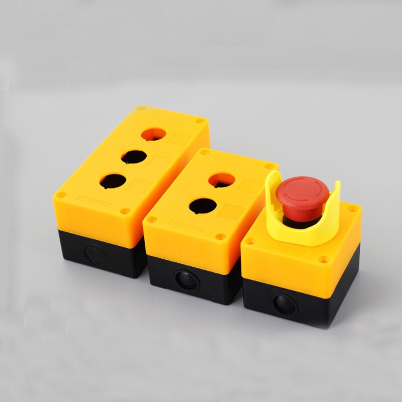 button box switch control box emergency stop box 4-hole three-position waterproof dust DIY handmade accessories