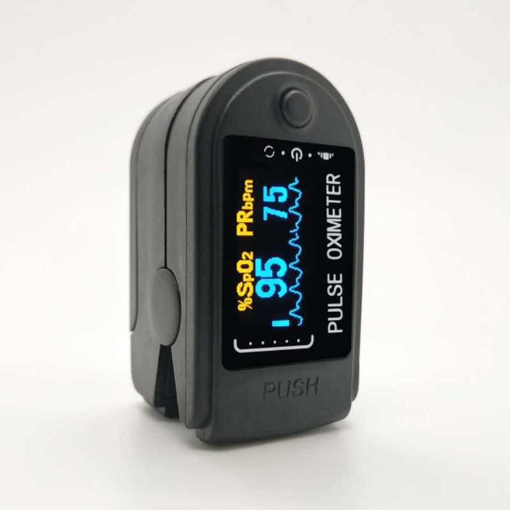 Vinger Oximeter Zuurstofverzadiging Blood Oxygen Monitor Finger Clip Hartslagmeter Oxymetrie Pulsoximeter Saturatiemeter: black color