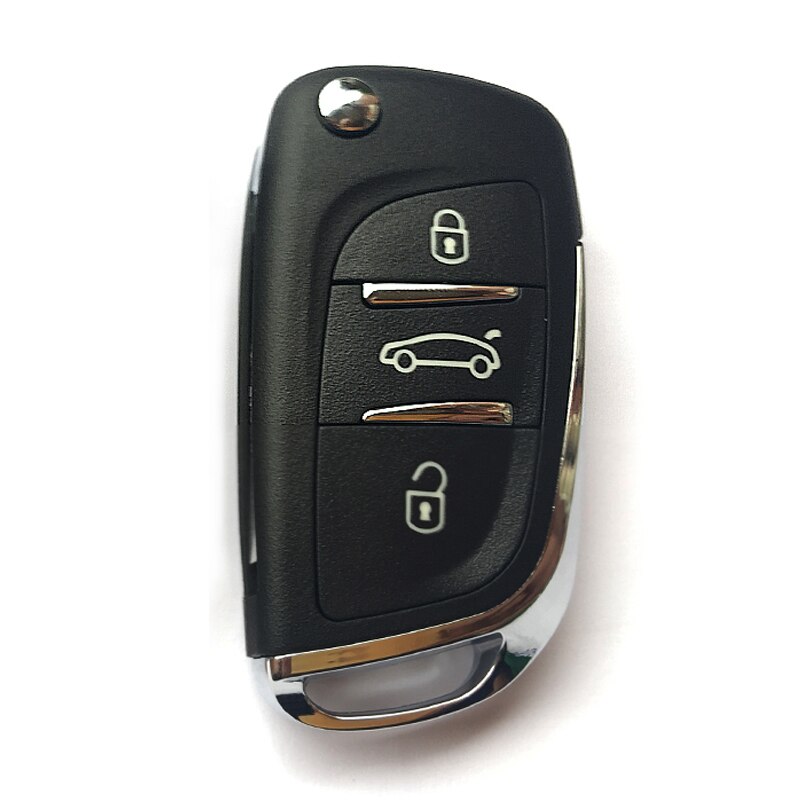 Modificeret flip -fold nøglehus til peugeot 407 207 607 408 307 306 partner 2/3 knapper fjernbetjent nøglehus skal  ce0536 va2 blad: Ændret 3 knapper