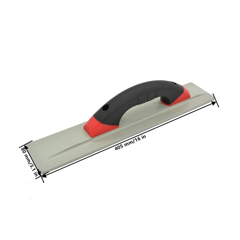 1 Hand-Floating Plastering Trowel Plastering Floats Tiling Tool Alloy Base Long Handle 16X3.1Inch