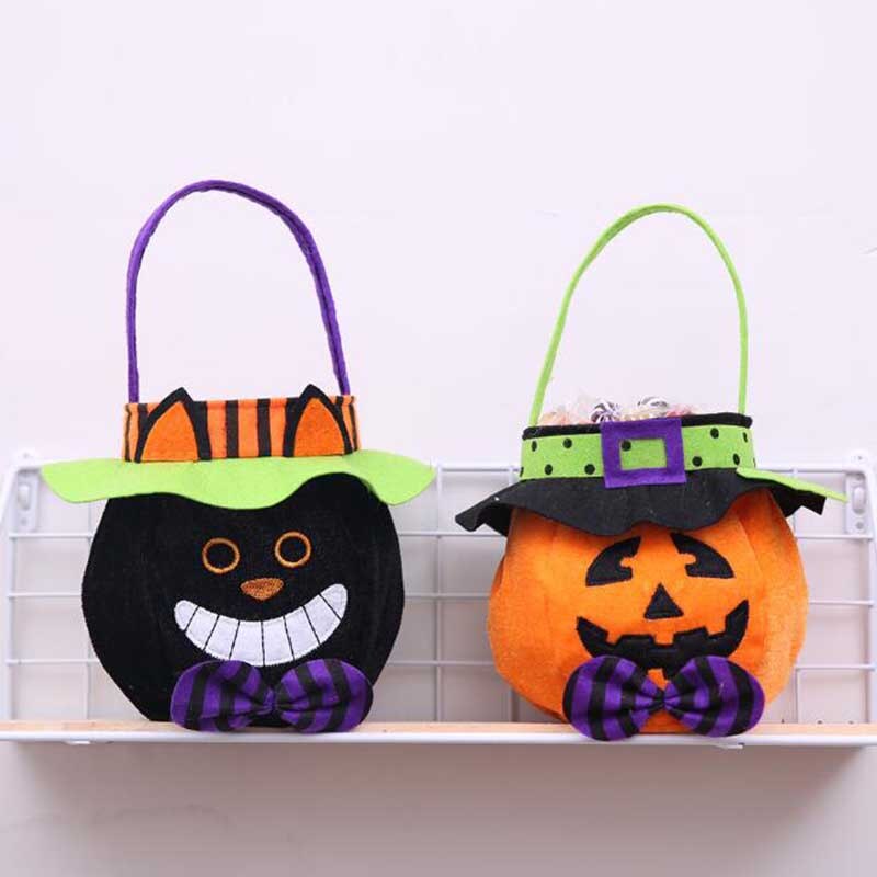 Halloween Pumpkin Candy Cute Bag For Kids Trick Or Treat Festival Party Favor Halloween Party Decoration Supplies