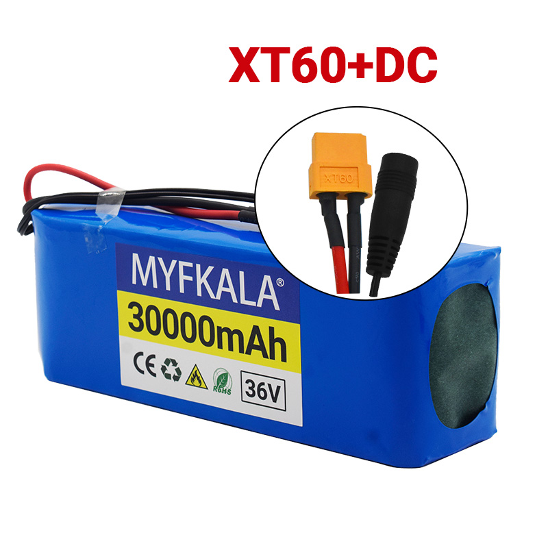 36V 10S3P 30Ah 18650 Battery Pack E-Scooter 500W 36v Lithium E-Bike Battery Rechargeable Li-ion Battery: SKY BLUE