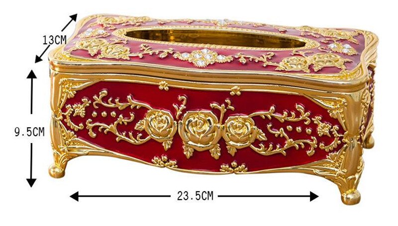 Minch Tissue Doos Luxe Doos Europa Retangle Servet Tissu Houder Ring Houder Papier Wc Tissue Opbergdoos Houder Elegante