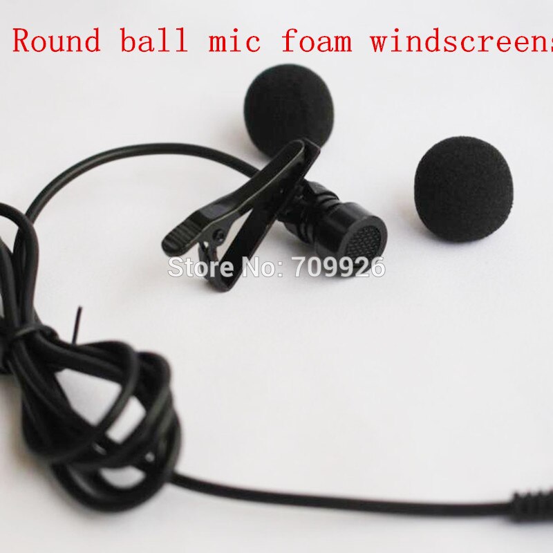 10 Stuks Lavalier Mic Foam Covers Windschermen Bal Vorm Voor Revers Microfoons 5Mm Opening & 15Mm Binnenlengte