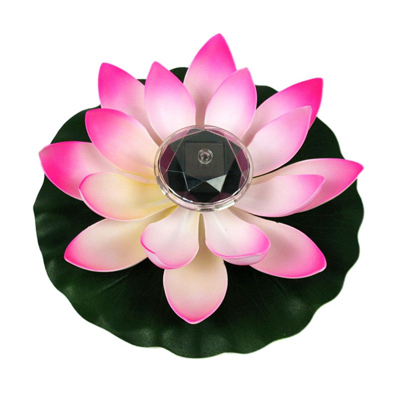 PY Solar Powered LED Lotus Flower Lamp Water Resistant Outdoor Floating Pond Night-Light for Garden Pool party Garden Decoration: JB