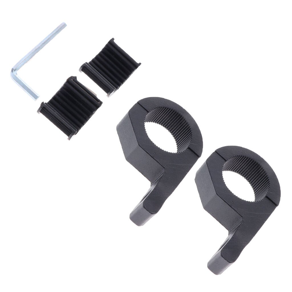 4pcs LED Light Bar Mounting Bracket Kit Aluminum Horizontal Bars Tube Clamp Roof Roll Cage Holder, 1.18 inch 30mm, Black