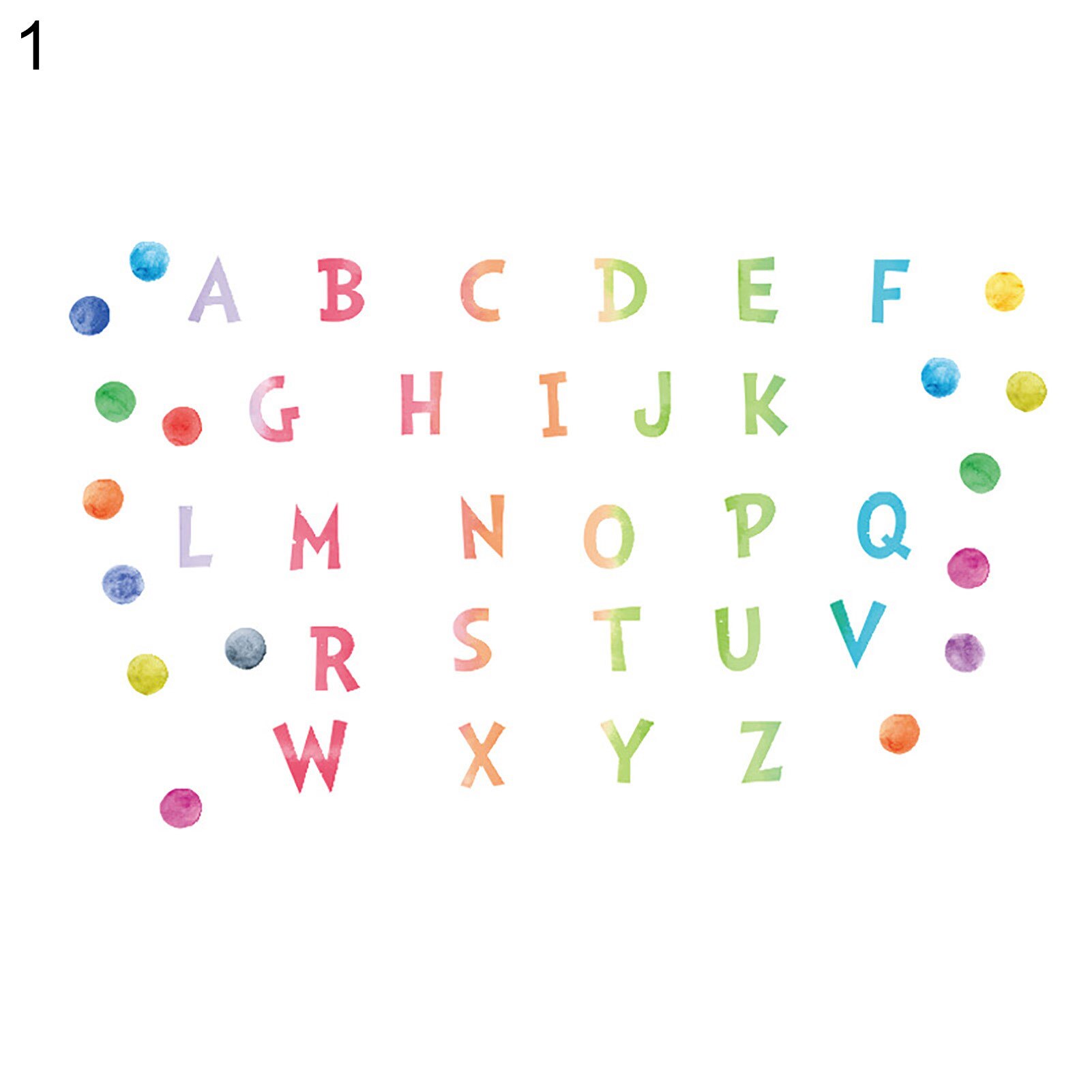 cartoon animals 26 ABC alphabet words wall stickers bedroom nursery home decor pvc wall decals diy mural art: 1