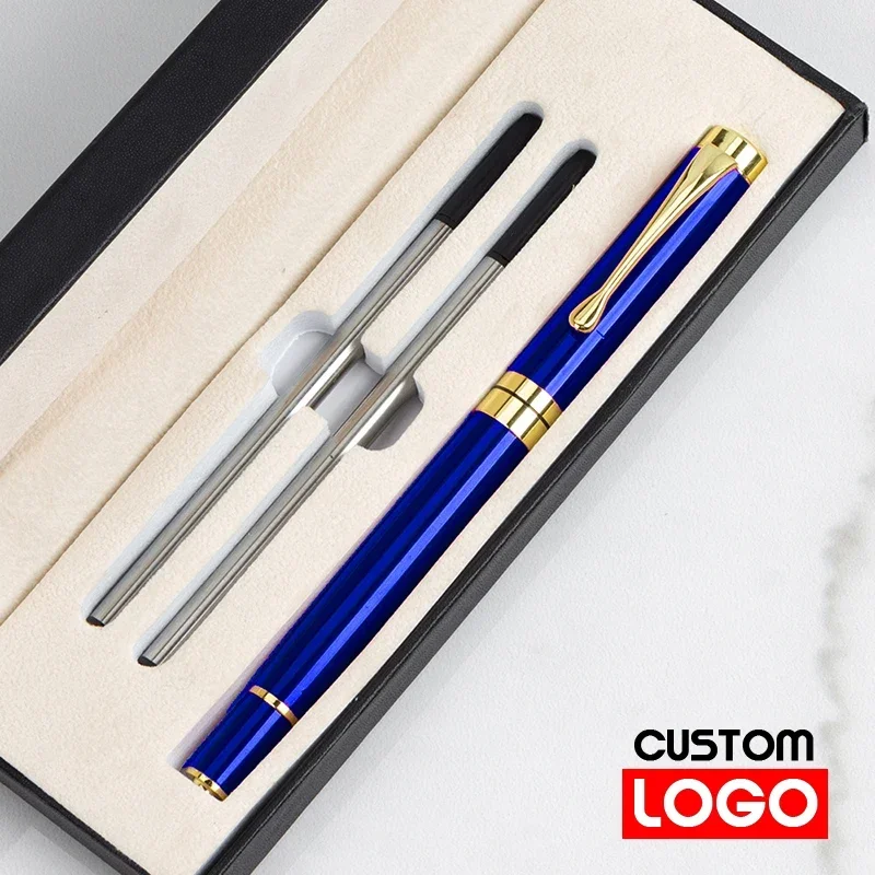 Box Packaging Luxury Metal Ballpoint Pens School Business Office Signature Roller Pen Student Stationery Supplies Writing: Red / Multi-Colored