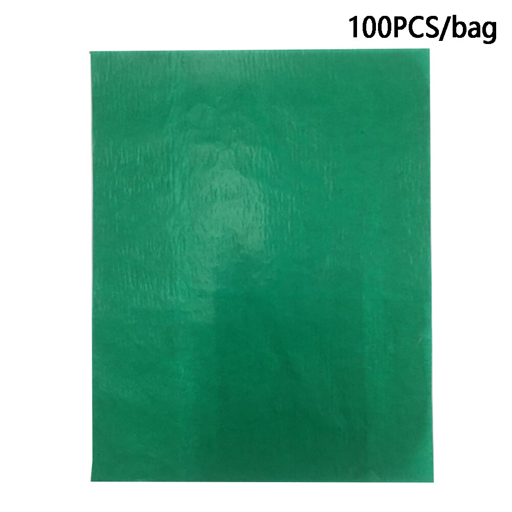 100pcs Cross Stitch One Side Embroidery Tracing Copy A4 Craft Reusable Transfer Fabric Drawing Home Office Colorful Carbon Paper: green