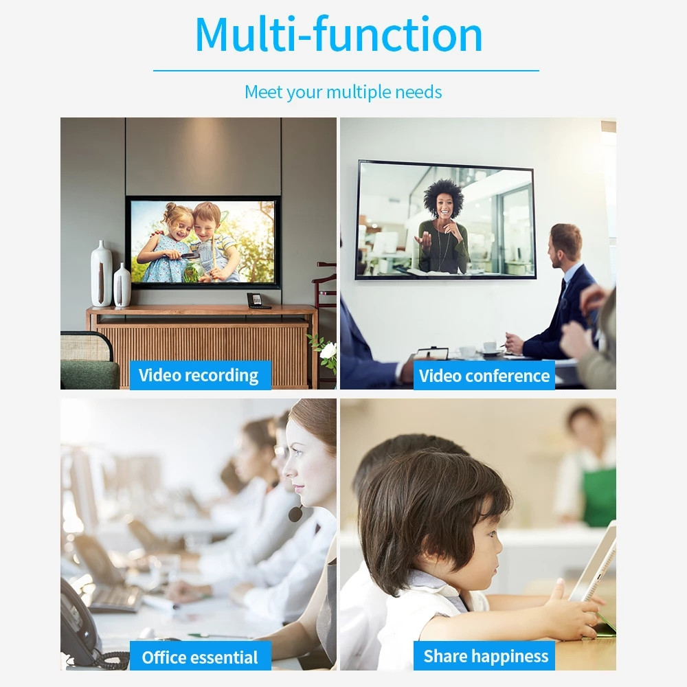 720P Webcam Hd Web Camera Met Ingebouwde Hd Microfoon 1920X1080 Usb Webcam Breedbeeld Video