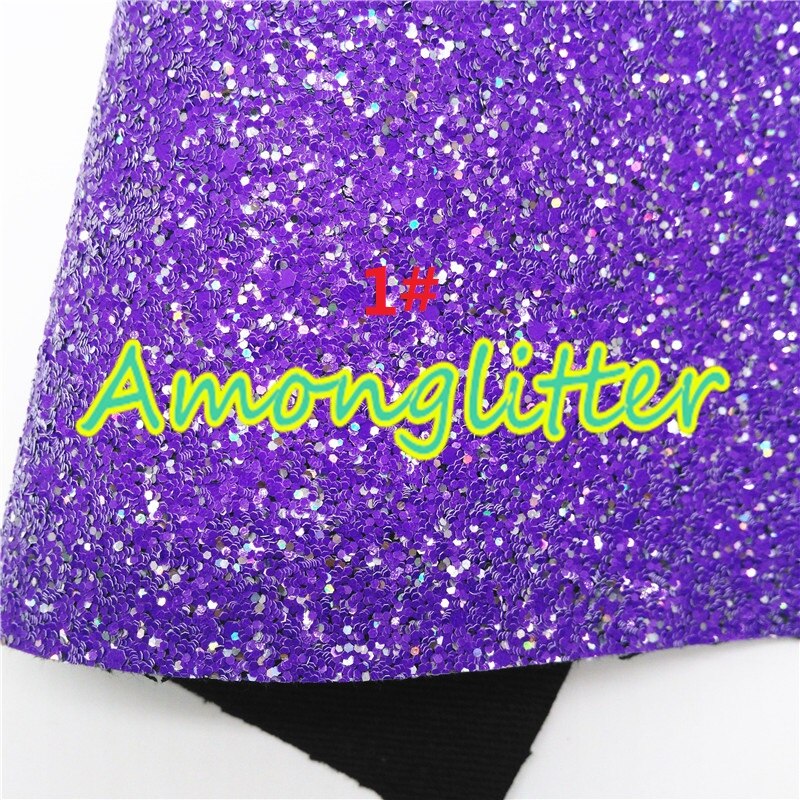 Amonglitter Blue Chunky Glitter Leather Glitter Fabric with Twill Backing, Glitter Sheet for DIY Bows Bags 21x29cm A4 size MB006: 1