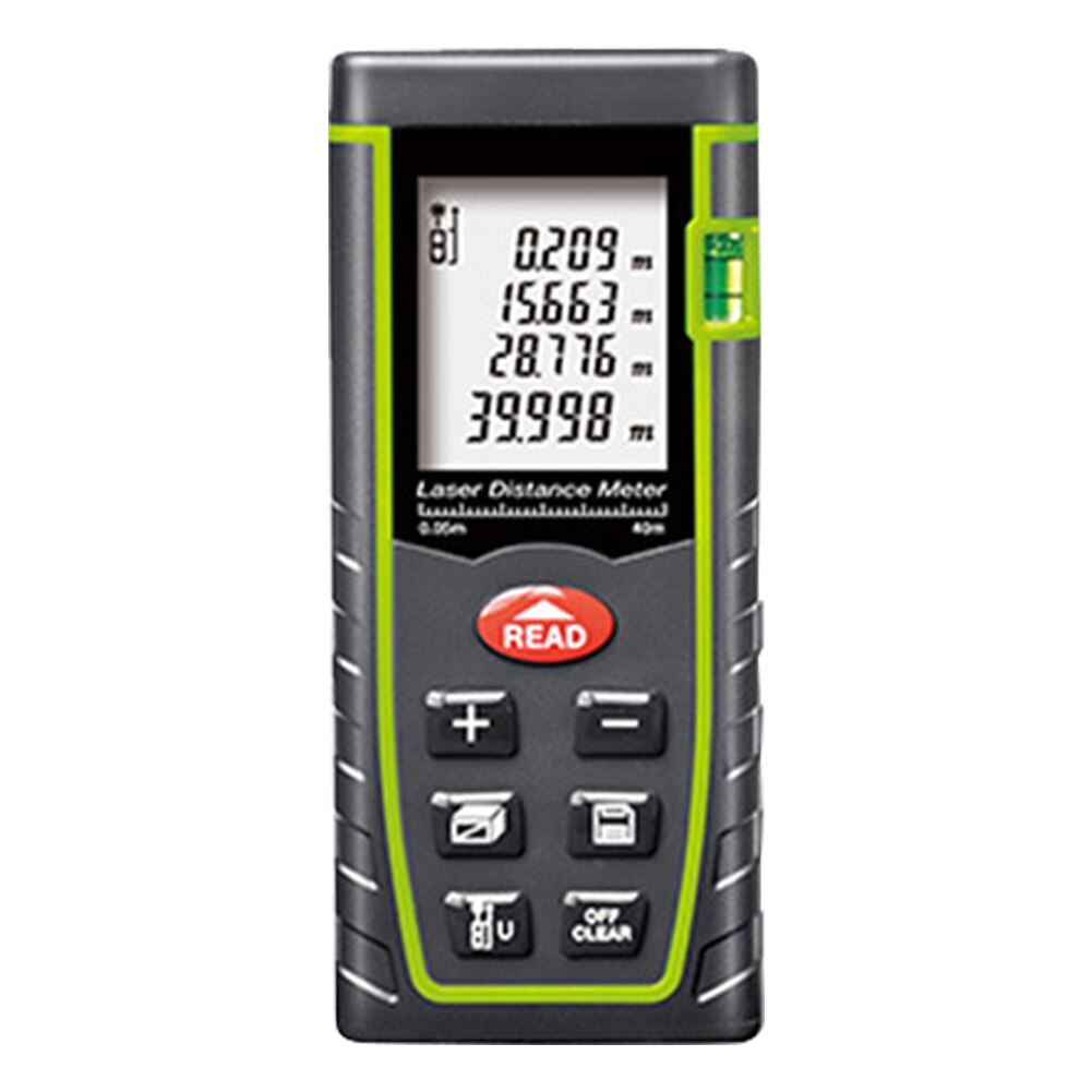 Portable Handheld Tape LCD Screen Battery Operated Electronic Digital Display Rangefinder Data Recording Distance Meter