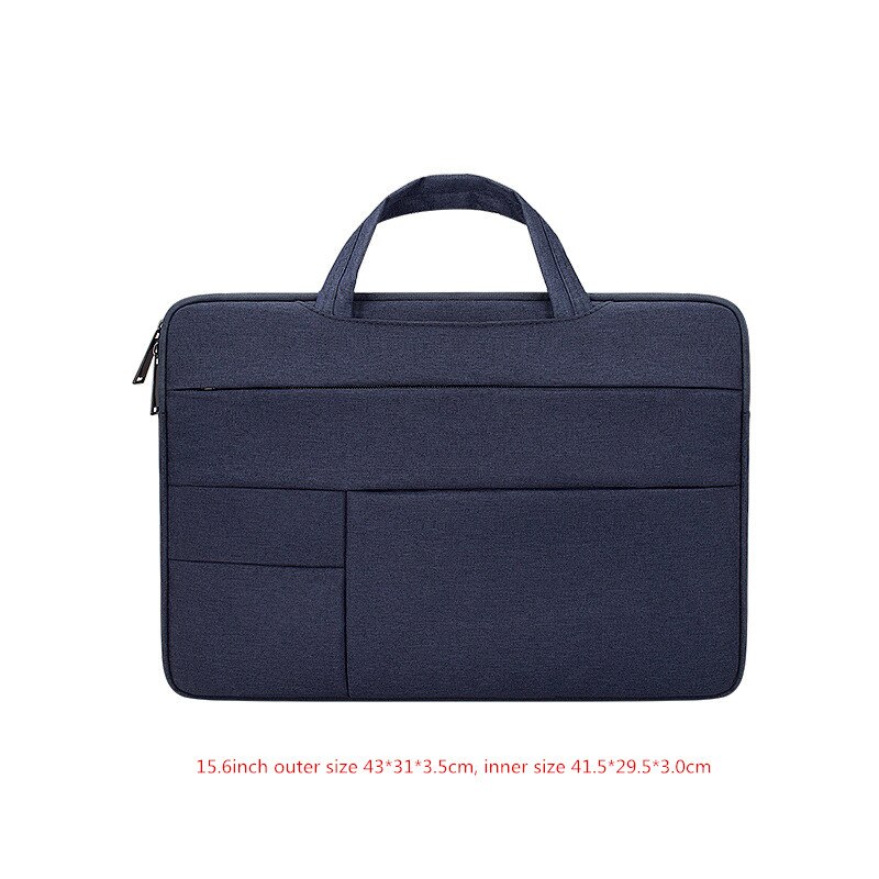 Stoßfest Wasserdichte Laptop Tasche Männer der frauen Aktentasche Tote Büro Business Reise Elektronische Produkt Dokument Lagerung Beutel: Navy XL