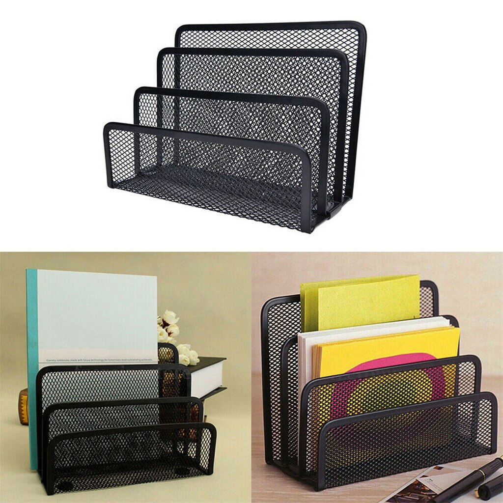 Office Desk Organizer Mesh Desk Organizer Office Supplies Combination Mesh Collection Organizer Storage Box Black