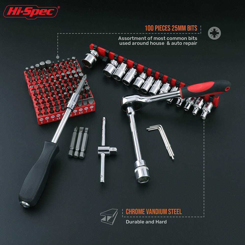 Hi-Spec 126pc Mechanics Car HandTool Set Ratchet W... – Vicedeal