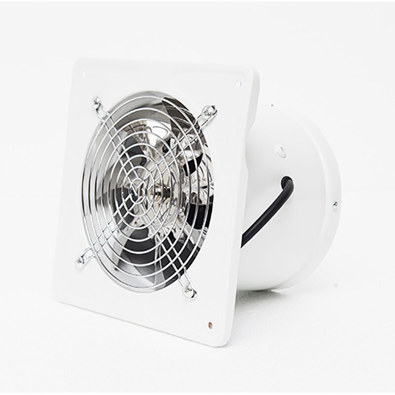 220V Ventilator Extractor Wall Mounted 6 Inch Exhaust Fan Low Noise Home Bathroom Kitchen Garage Air Vent Ventilation White
