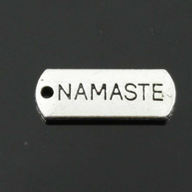 10 stücke Charms für immer glauben hoffen brave liebe gesegnet glauben traum fearless familie 21x8mm Tibetischen Silber DIY antike Anhänger: namaste