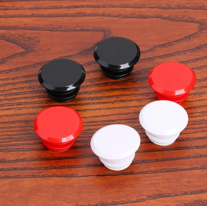 1-10 pares de tapas de manillar de bicicleta de montaña, color negro, rojo y blanco, cubiertas de plástico para accesorios de 22mm de diámetro