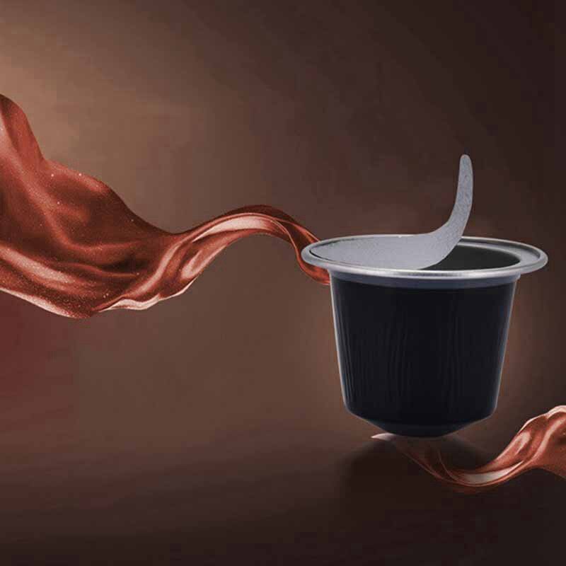 100 conjuntos recarregáveis café cápsula copo descartável nespresso pod para nescafé automático máquina de café pacote alimentos café suprimentos