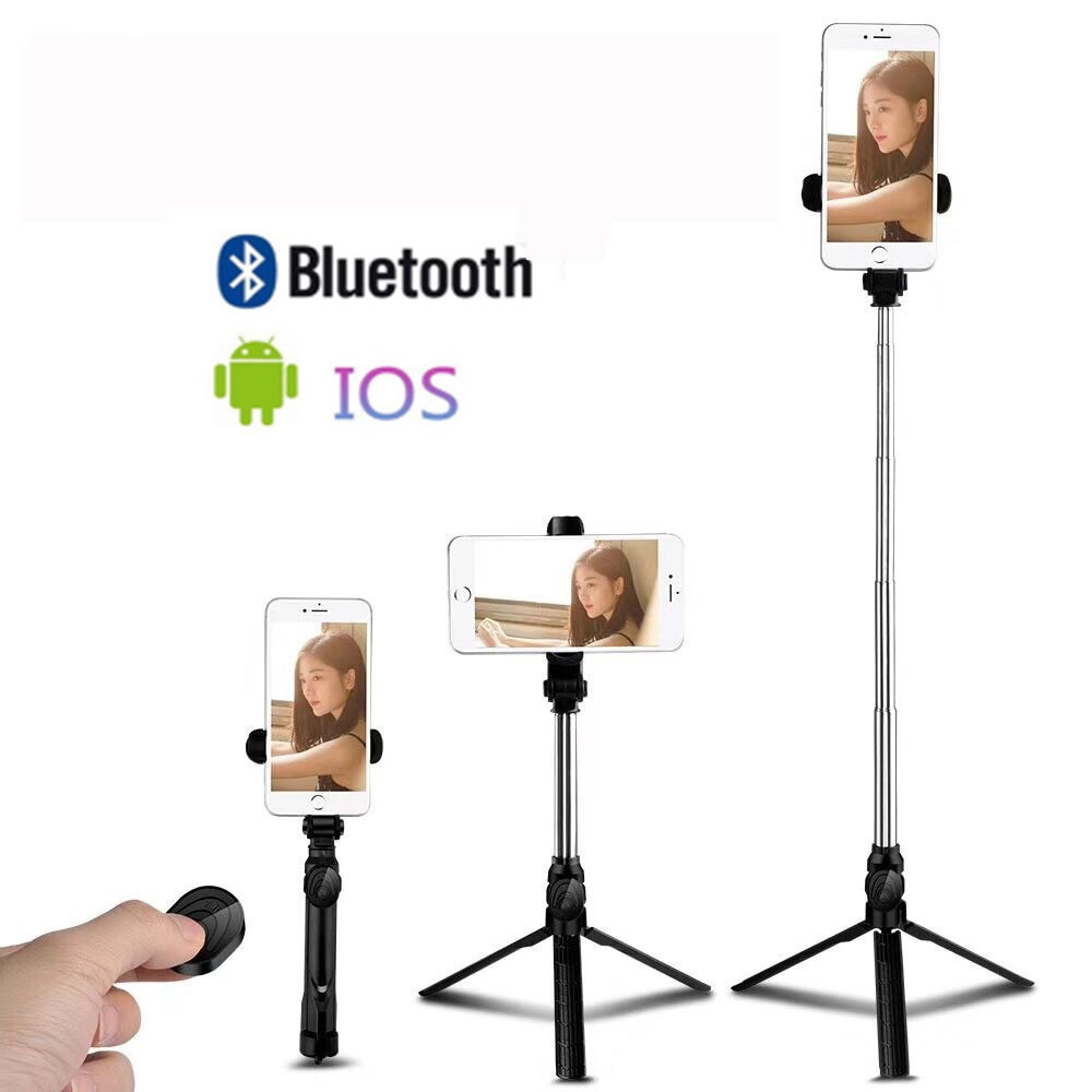 Verstelbare Bluetooth Selfie Stok Met Afstandsbediening Zelfontspanner Statief Mobiele Telefoon Selfie Stok Statieven Live Video Ondersteuning