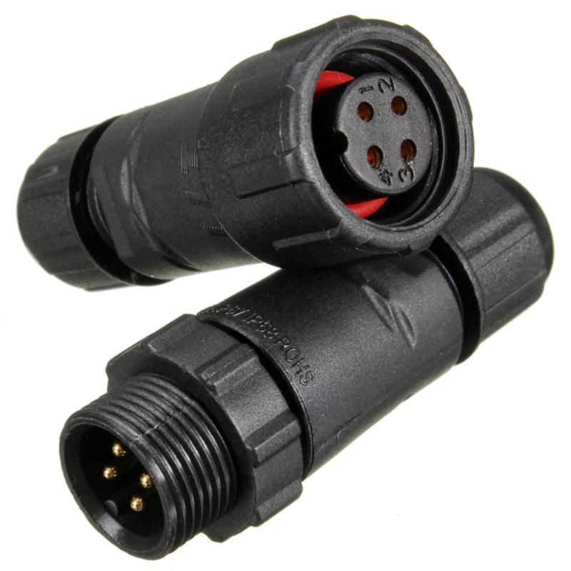 1pc IP68 Wasserdichte Elektrische Kabel Steckdose Montiert Lözehn Stecker 3/4/5/6Stifte