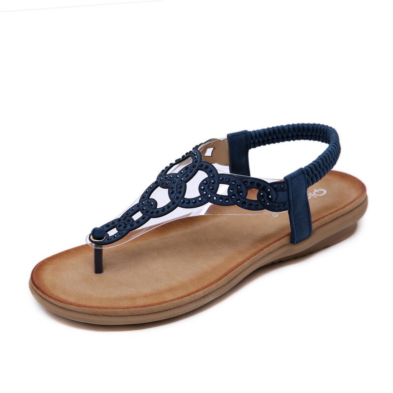Summer Women's Sandals Flat Casual Female Flip Flops Sandals Outdoor Beach Ladies Slides No-slip Sandalias Mujer: Blue / 41