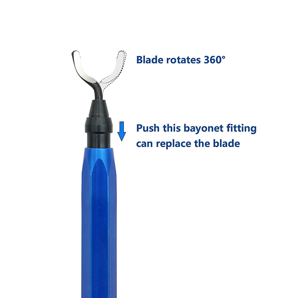 1PC Metal Repair Deburring Tool Handle Bit Rotary Deburr Blades Remove Burr from Wood Aluminum Copper Brass Plastic Pipes