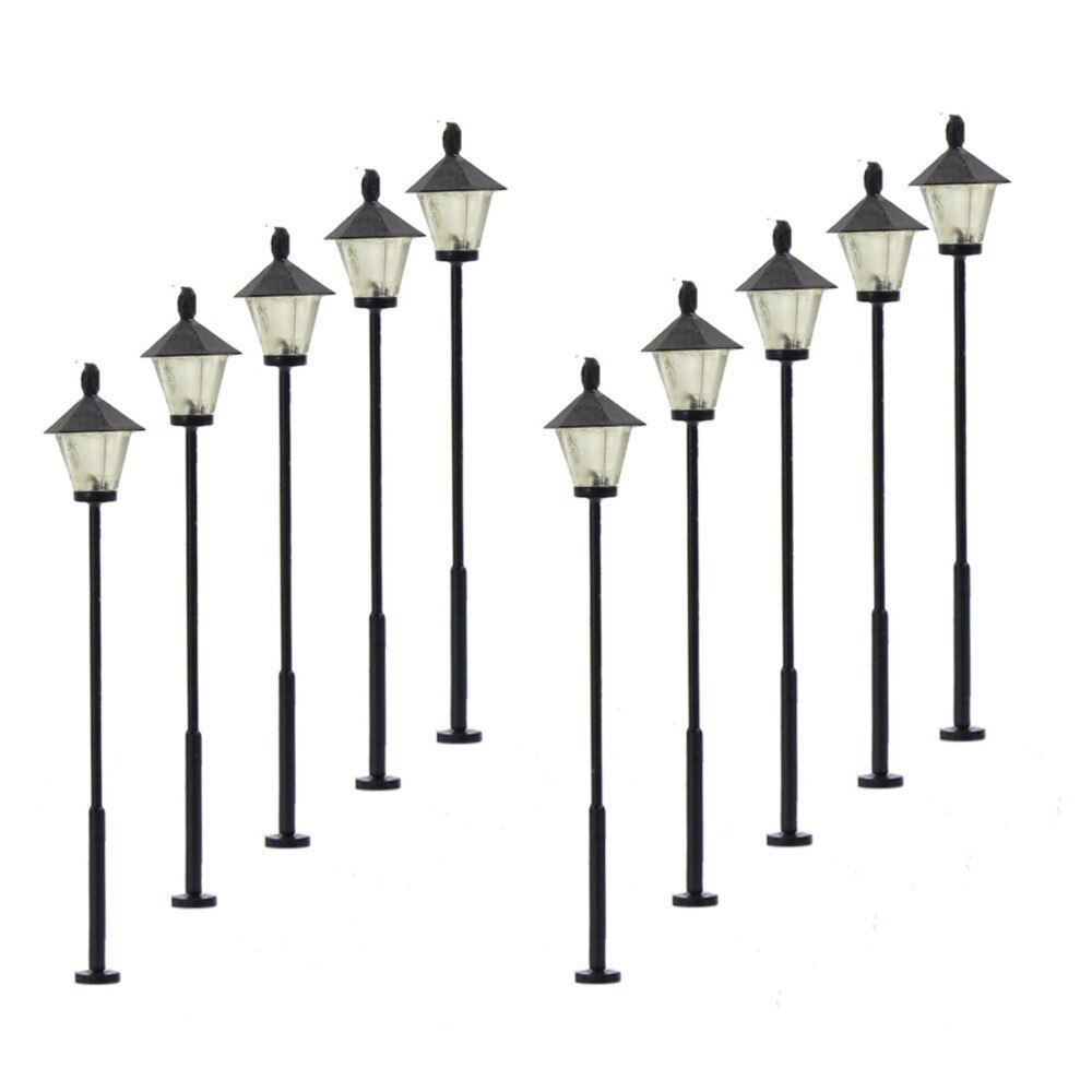 10pcs Model Railway Led Lamppost Lamps Street Lights N Scale 4.5cm 12V LYM09 model outdoor lamp yard light leds