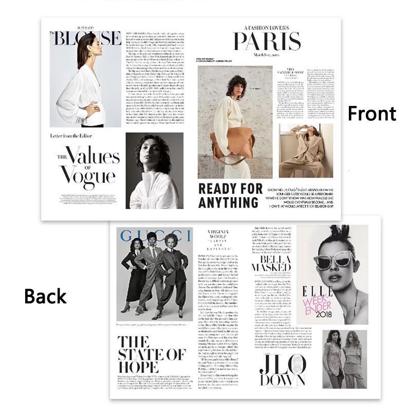 Simple and Fashionable Newspaper Photo Props Model Posing for Photography Background Set Decoration Magazine Style Retro Poster: PARIS