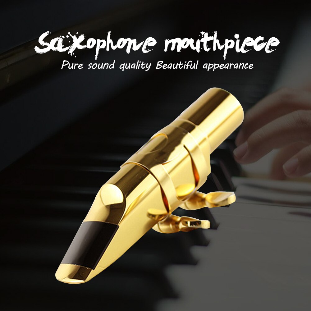 Saxofon mundstykke 5c/6c/7c/8c tone musikinstrumenter med hætte metal alt sax praktisk dyse tilbehør