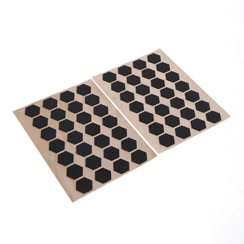 56Pcs/pack DIY Mouse Anti-Slip Grip Tape Sweat Resistant Tape Pads Mouse Side Moisture Wicking Stickers Side Grips Black