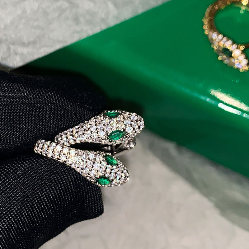 Prevent Allergy 925 Sterling Silver Stud Earrings for Women Trendy Sparkling Zircon Little Snake Bride Jewelry