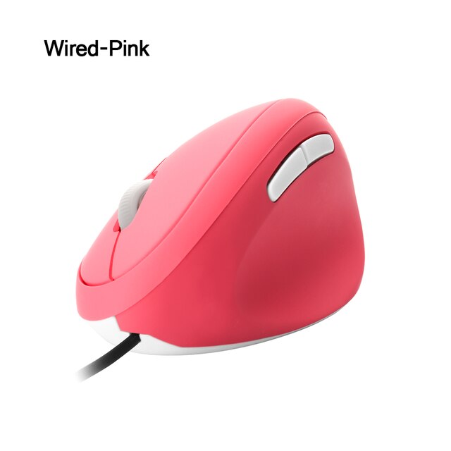 6D Ergonomical Mouse 1600 DPI Adjustable Matte Vertical Mause 2.4Ghz USB Wireless Pink Mice for PC Laptop Office Use: DARKNESS