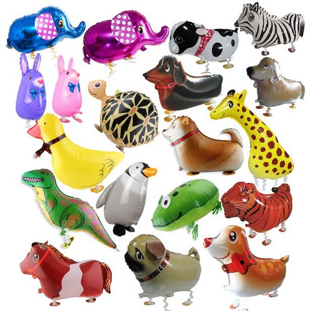 20 stk / parti gåballoner kæledyr brintballoner aluminium oppustelige dyr ballon børn favorit legetøj