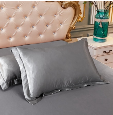 1pc ren emulering silke satin pudebetræk enkelt pudebetræk flerfarvet 48*74cm: Shen hui