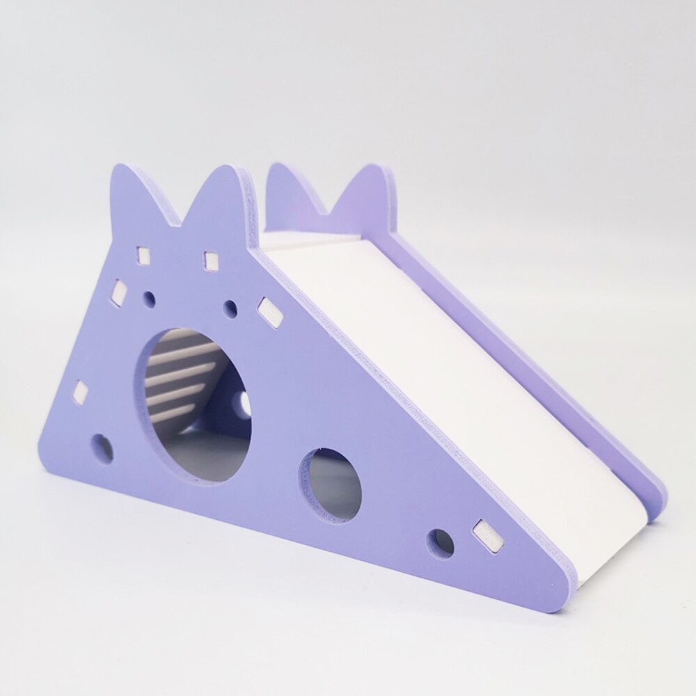 Hamster Glijbaan Trappen Sport Hamster Speelgoed Waterdicht Kleur Pvc Kleine Huisdier Nest Grappige Hamster Huisdier Te Installeren En Te Dragen: B Purple