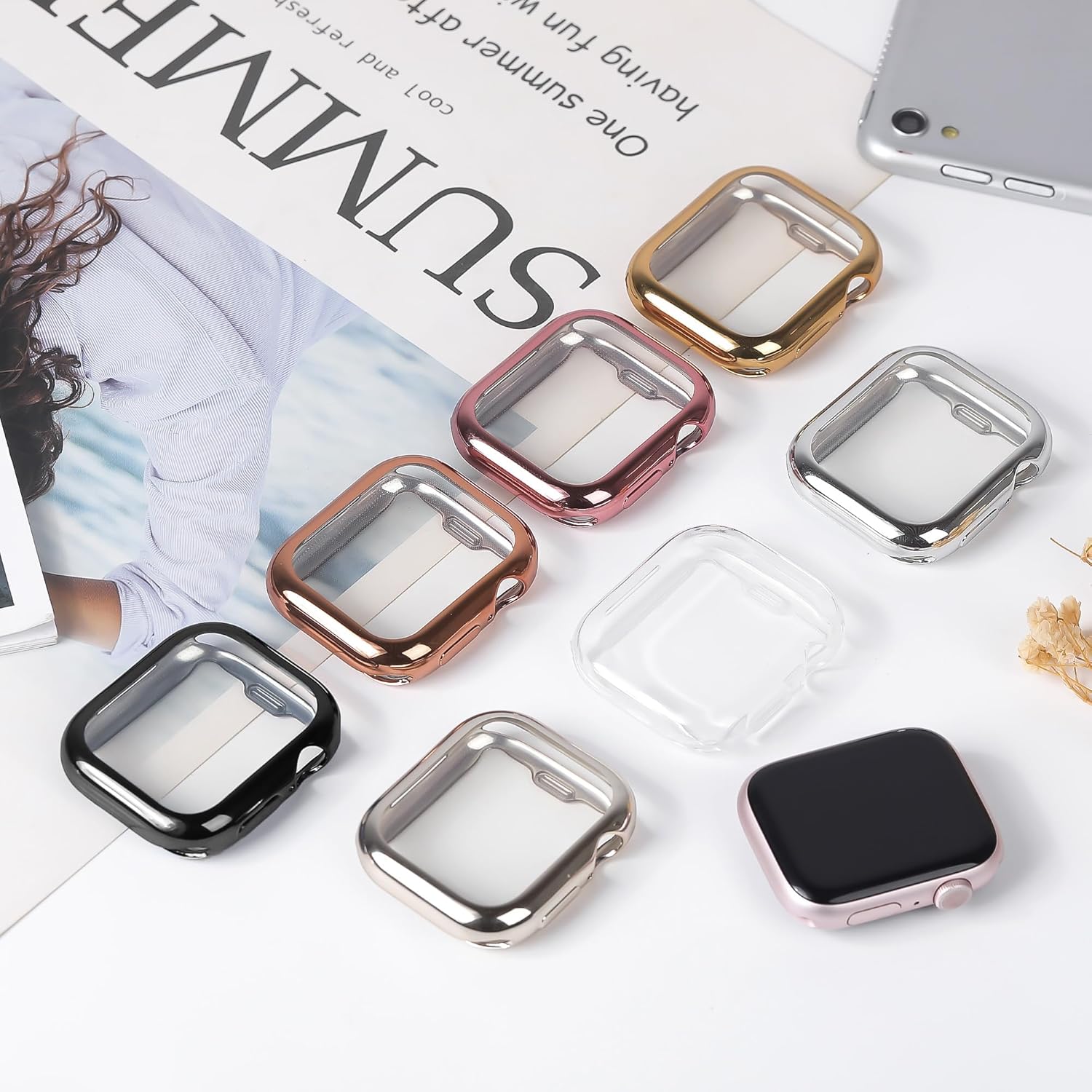 Protecteur d'écran pour Apple Watch, coque TPU, pare-chocs, accessoires iWatch, série 10, 9, 8, 7, SE 6, 46mm, 42mm, 41mm, 45mm, 40mm, 44mm, 38mm