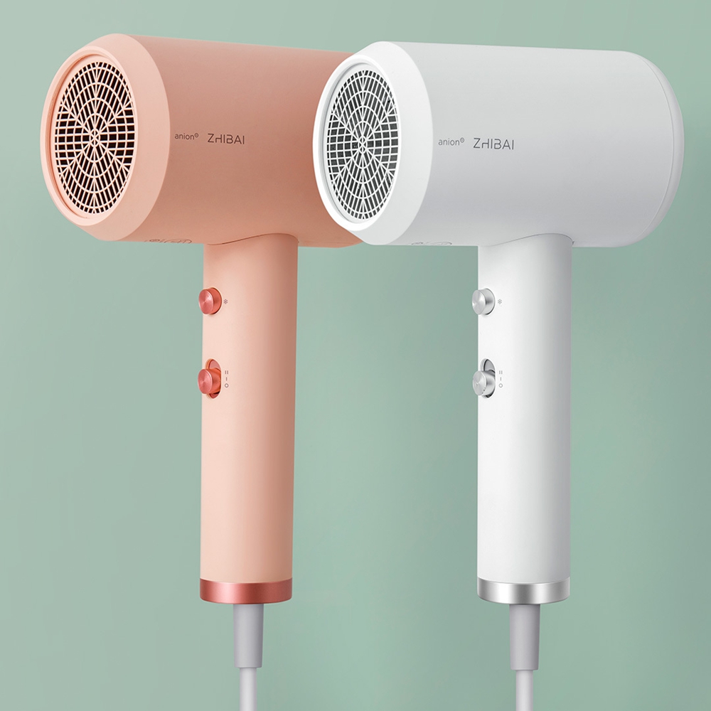Original Xiaomi Zhibai Anion Hair Dryer Mini Portable 1800W Quick-drying Light Mi Blow Dryer Hair Tools for Travel Home Hotel
