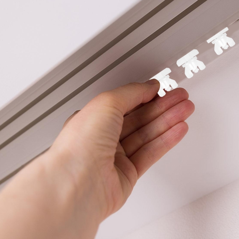 Gordijnrails Accessoires Set 20/40 stuks Witte Plastic Gordijnrail Stoppers Draperie Rails Glijdende Zweefvliegtuigen