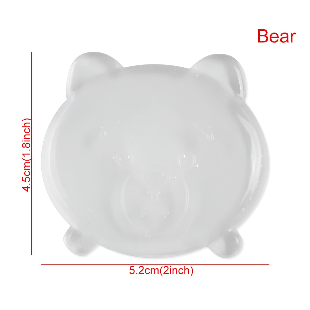 1PC Shockproof Rubber Door Stops Anti Collision Pads Waterable Mute Handle Bumpers Transparent Protection Sticker Wall Protector: Bear