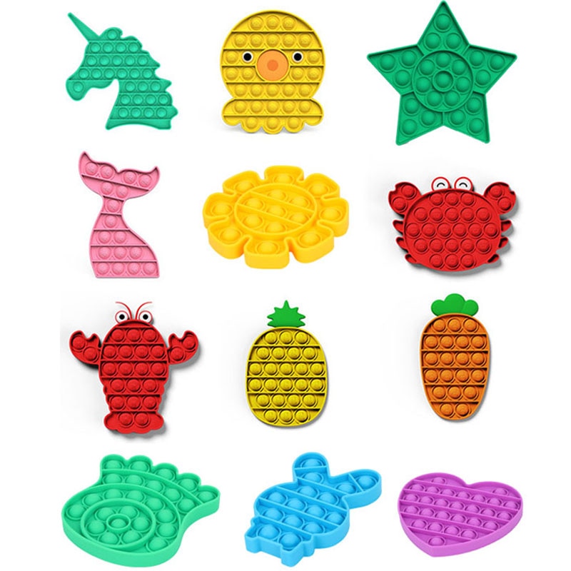 Push Pop Blase Zappeln Pop Es Sensorischen Spezielle Autismus Bedürfnisse Squishy Stressabbau Silikon Erwachsenen Kind Anti-stress Tier spielzeug