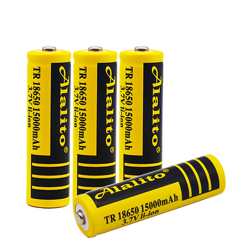 18650 battery 3.7V 15000mAh rechargeable liion battery for Led flashlight battery 18650 battery +USB charger