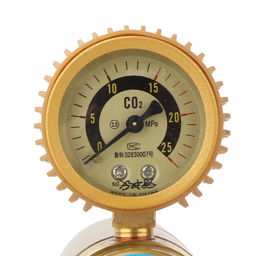 CO2 Pressure Regulator Carbon Dioxide Pressure Reducer Heated Pressure Gauge CN Plug Argon Regulator