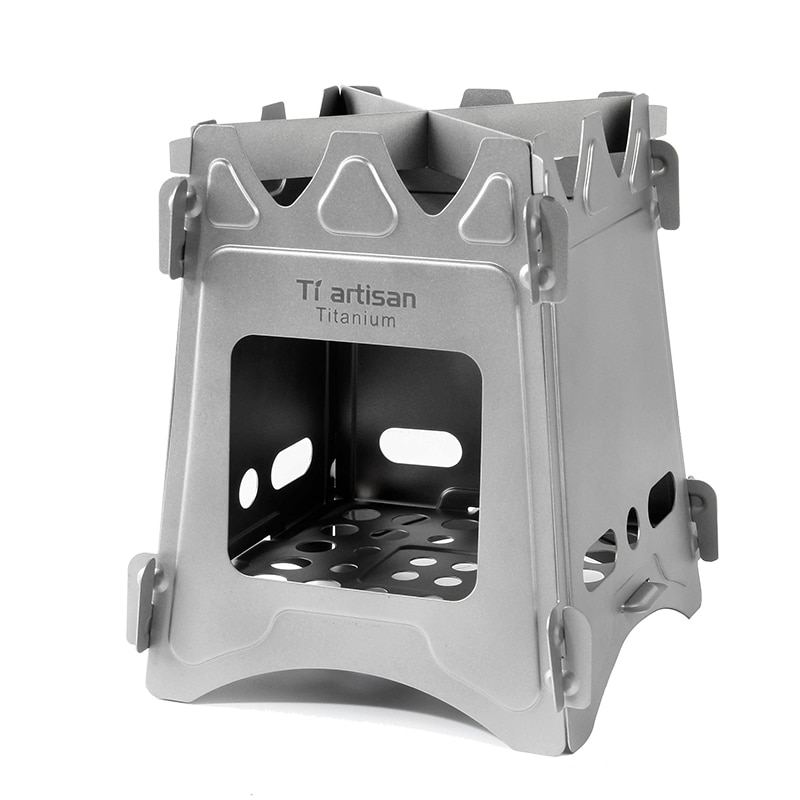 Tiartisan BBQ Herde Tragbare Ultraleicht Holz Brennen Brennholz Herde Kügelchen Tasche Packbaking Reinem Titan Herde
