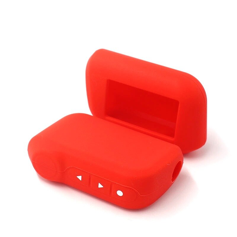 2-modo Chiave Custodia per Starline A63 A39 A36 A66 A96 Custodia protettiva di Silice Telecomando LCD Sistema di Allarme di Controllo portachiavi Sostituire Copertura: rosso