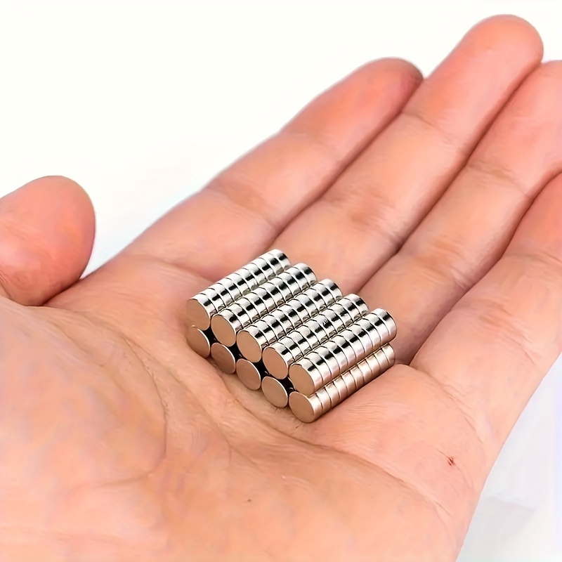 100 Uds. Imanes redondos de 6x2mm, adecuados para almacenes, pesca, ciencia, almacenamiento de herramientas, laboratorios, gabinetes de almacenamiento, edificios,