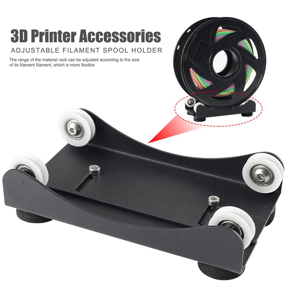 3D Printer Filament Spool Houder Acryl Materiaal Levert Lade Vaste Stand Verstelbare Rack Met Lager Printer Accessoires