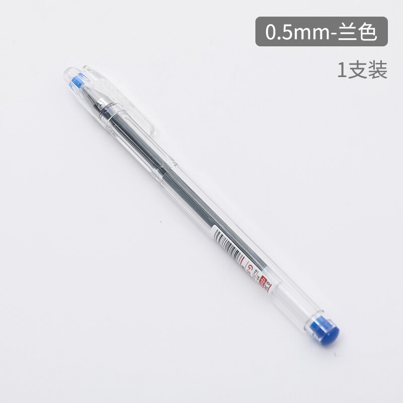 1 pc Simple Gel Pen Black Pen 0.5mm 0.38 mm Needle 3 Colors Normal Student Exam Signature Pen School Office Supplies: 0.5mm Blue