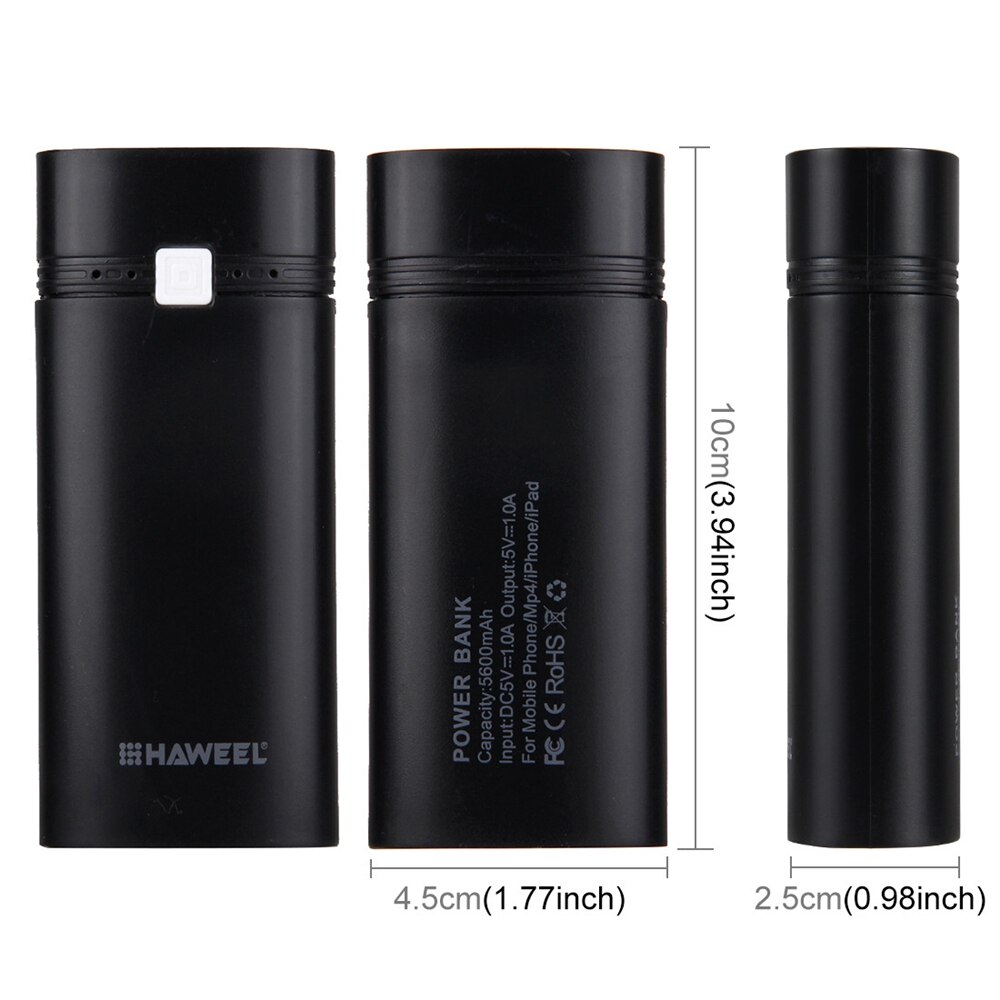 Draagbare 2xx usb powerbank, batterijlader, doe-het-zelf doos voor telefoon 18650 powerbank voor iphone, externe batterij opladen