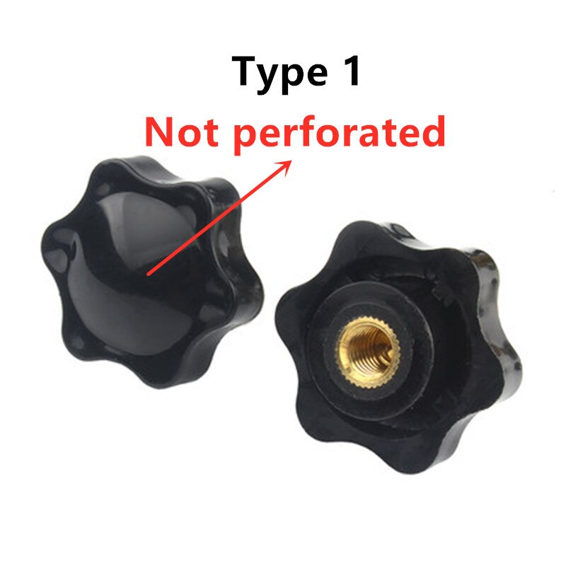 M4 M5 M6 M8 M10 M12 Pflaume Bakelit Hand Straffen Muttern Griff Gewinde Stern Mechanische Schwarz Thumb Muttern Spann Knob manuelle Muttern: M8 32 5pcs / No Perforated